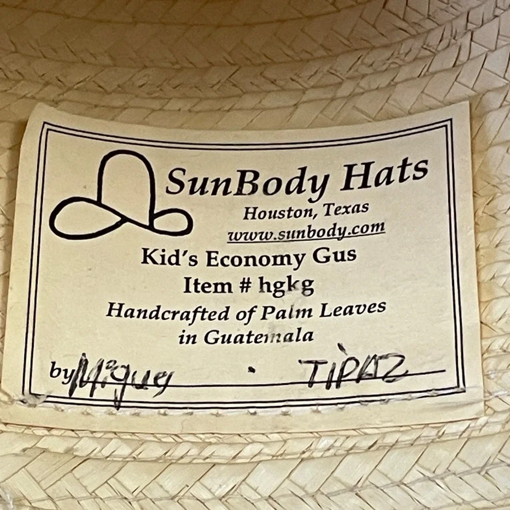 Sun Body‎ Kids Economy Gus Cowboy Hat Mexican Guatamala Palm leaf Houston Texas